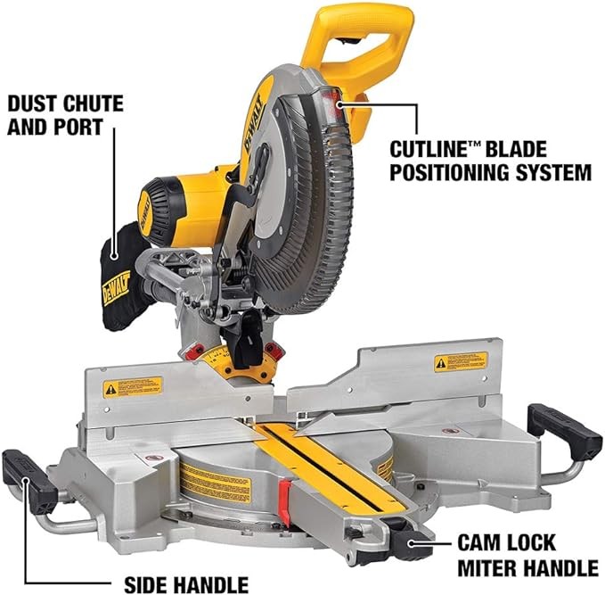 DEWALT Double Bevel Sliding Miter Saw, 12-inch, Compound (DWS780R)
