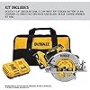 DEWALT 20V MAX XR Circular Saw, 7-1/4-Inch, Brushless, Power Detect Tool Technology, Battery and Charger Included (DCS574W1)