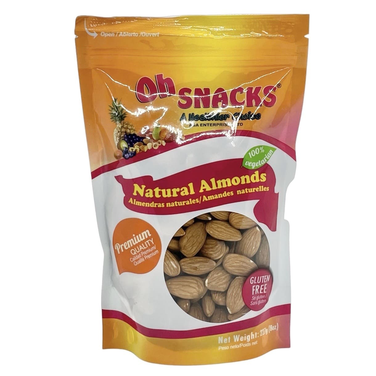 OH SNACKS ALMONDS NATURAL 200g