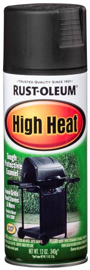 12oz High Heat BBQ Black Spray Paint