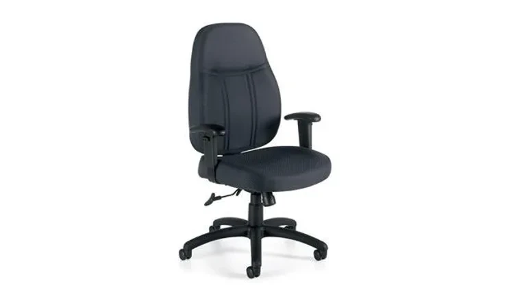 Offices To Go® Fabric Tilter Executive Chair with Arms, Black