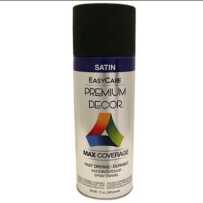 12oz. Satin Black Premium Decor Spray Paint