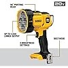 DEWALT 20V MAX LED Work Light, Handheld Spotlight with 508 Yard Distance, Pivoting Head, 1500 Lumens, Cordless, Battery Not Included (DCL043)