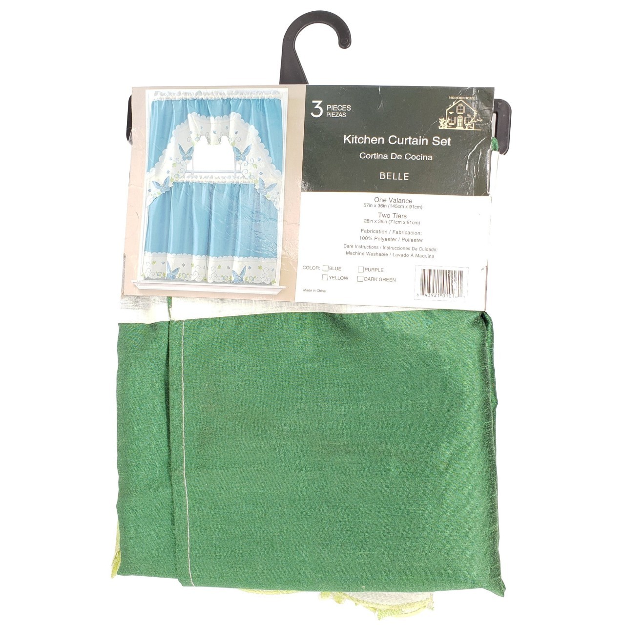 MODERN HOME KITCHEN CURTAIN BELLE 3pc