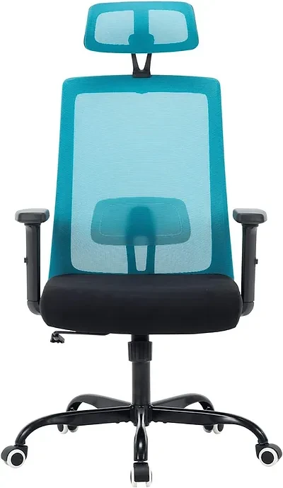 Sidanli Blue Mesh Office Chair with Headrest