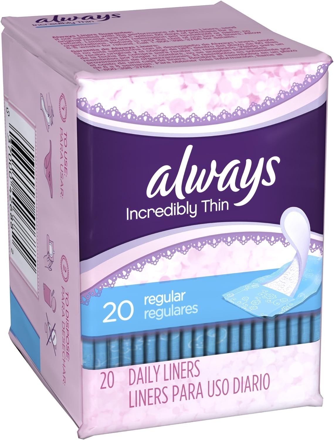 ALWAYS PANTYLINER REG 20’S