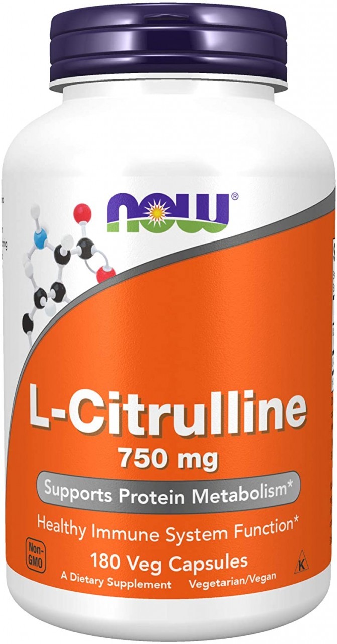NOW Supplements, L-Citrulline 750 mg, 180 Veg Capsules