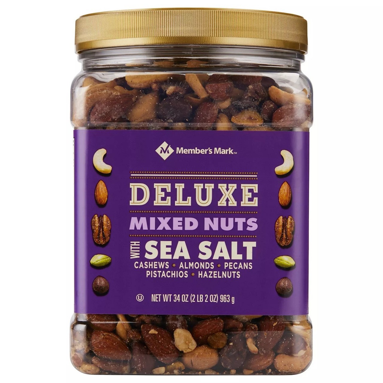 MEMBERS MARK MIXED NUTS SEA SALT 34oz