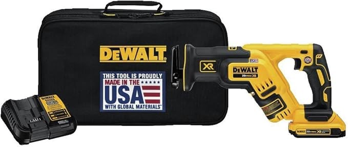 DEWALT 20V MAX* XR Compact Reciprocating Saw, 2.0-Amp Hour (DCS367D1)