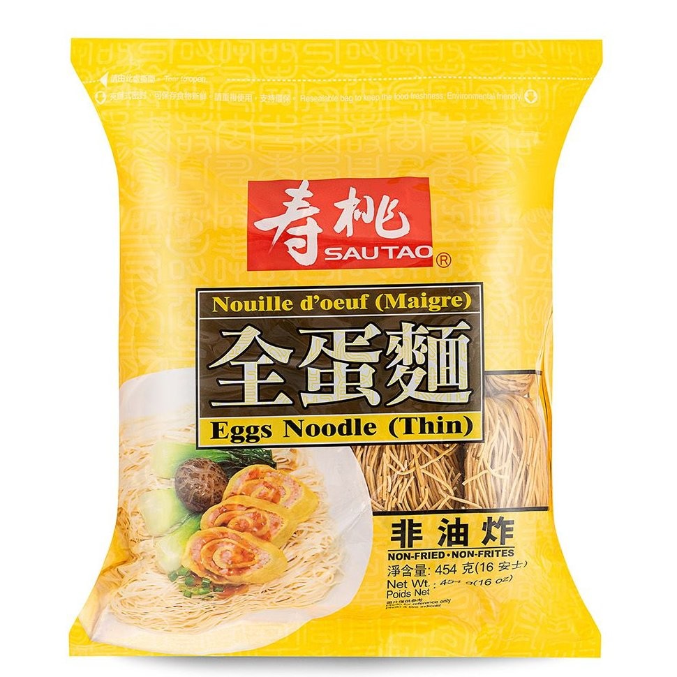 SAUTAO EGG NOODLE THIN 454g