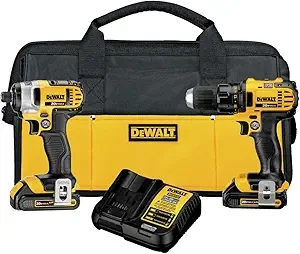 DEWALT (DCK280C2) 20V MAX Impact Driver and Drill Combo Kit