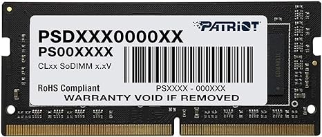 Patriot Signature Line Series DDR4 16GB (1 x 16GB) 3200MHz SODIMM (1 Rank Single-Sided Module)