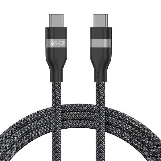 Anker Nano USB C Cable, 240W 3 ft Flexible Multi-Color Braided Cord, Fast Charging Type C Charger for iPhone 16/16 Pro/16 Plus/16 Pro Max, MacBook Pro, iPad Pro, Galaxy S23, and More