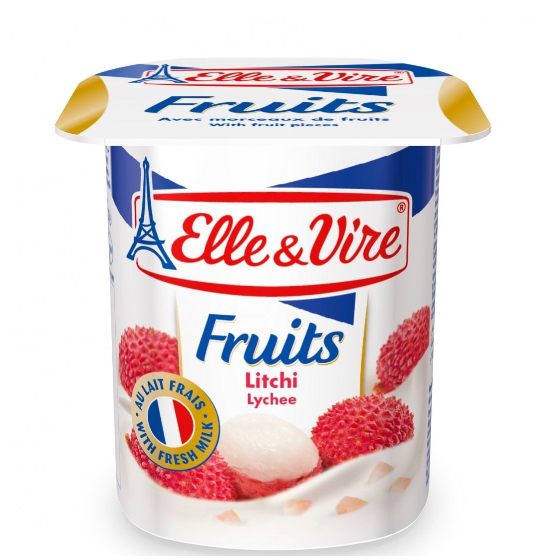ELLE & VIRE FRUITS LYCHEE 125g