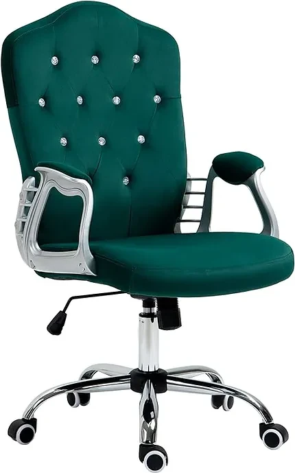 Vinsetto Velvet Button Tufted Task Chair