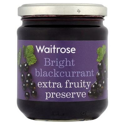 WAITROSE PRESERVE BLACK CURRANT 340g