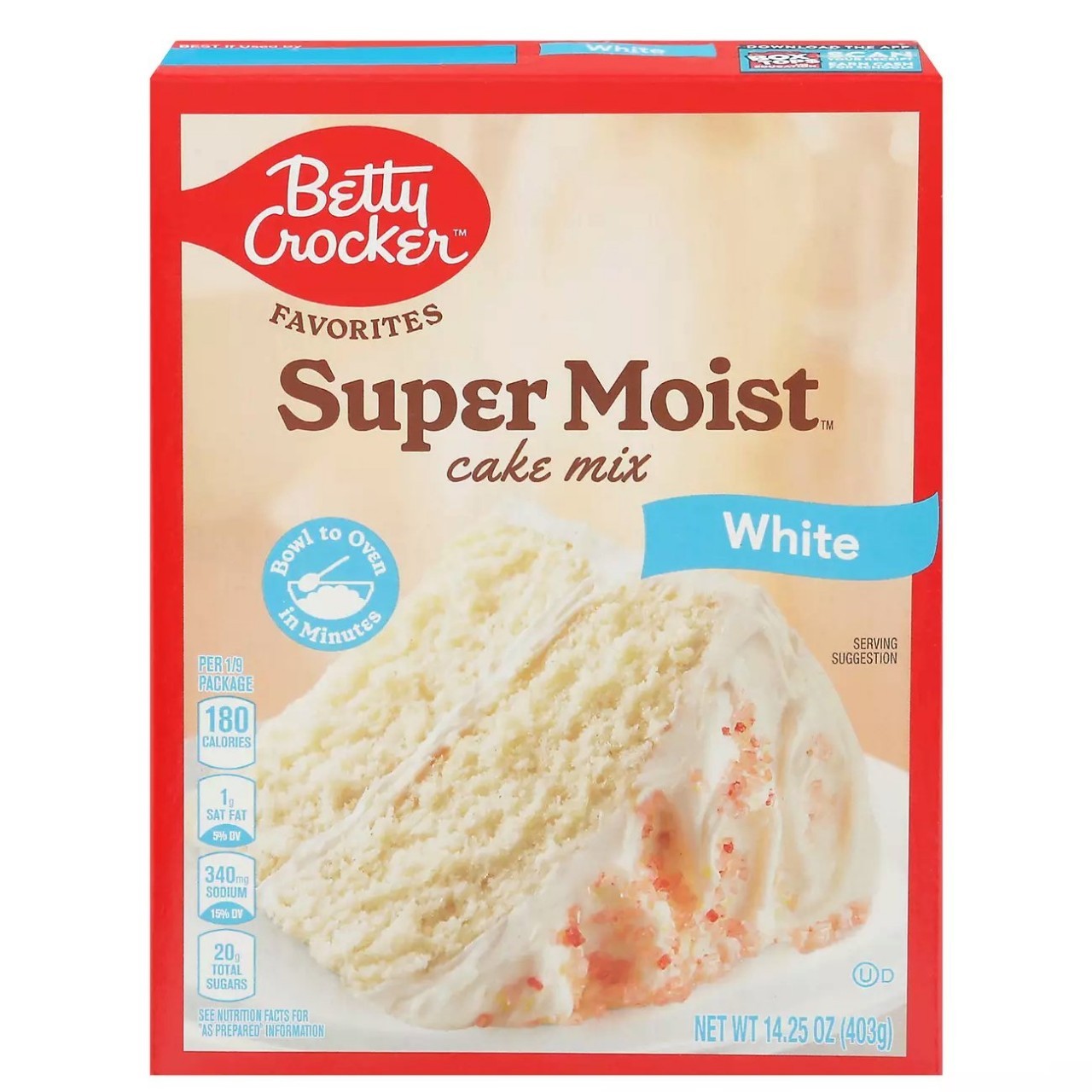 BETTY CRKR CAKE WHITE 403g