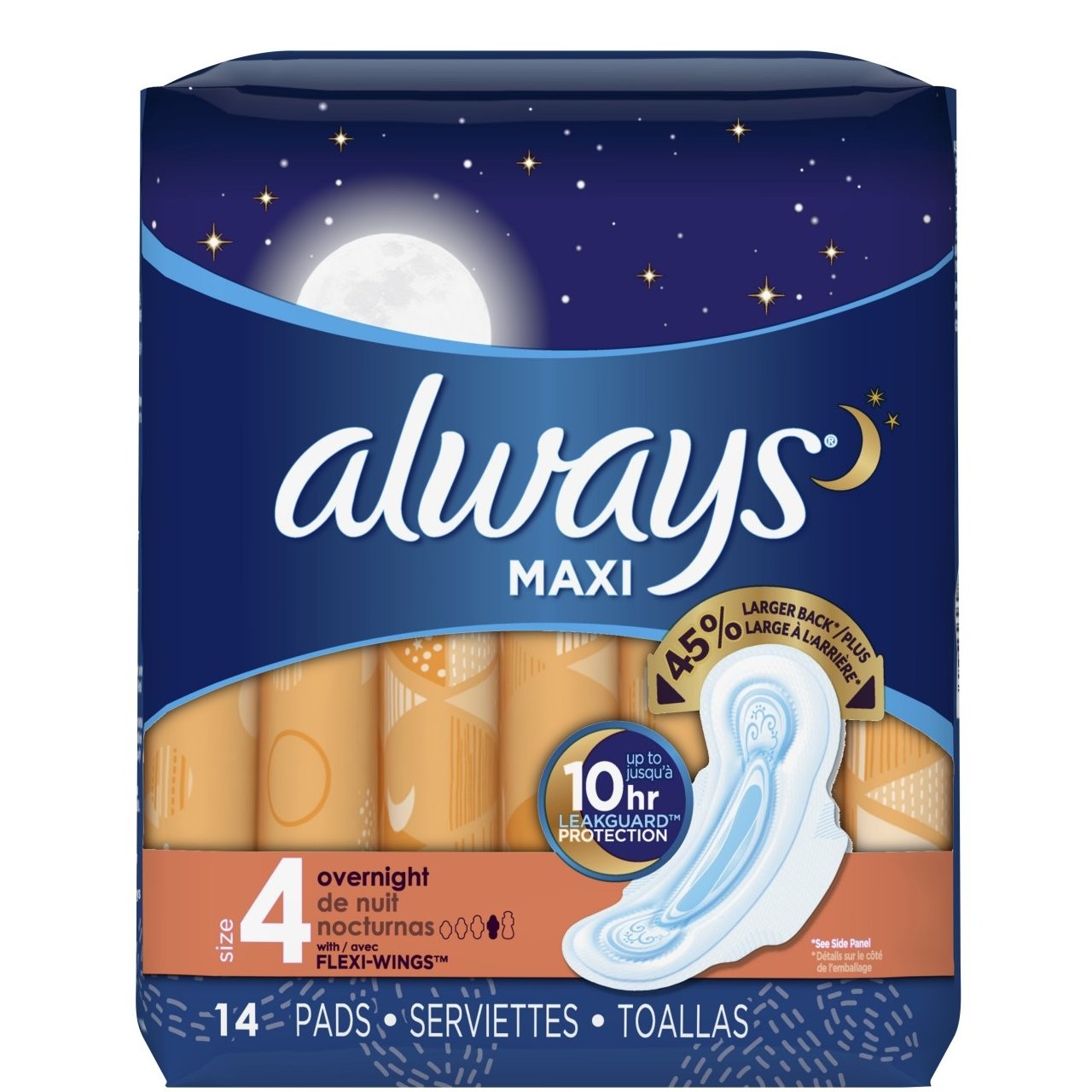 ALWAYS MAXI OVERNIGHT WINGS 14s