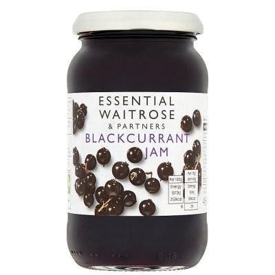 WAITROSE JAM BLACK CURRANT 454g