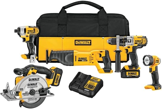 DEWALT 20V MAX Power Tool Combo Kit, Cordless Power Tool Set, 5-Tool (DCK590L2)