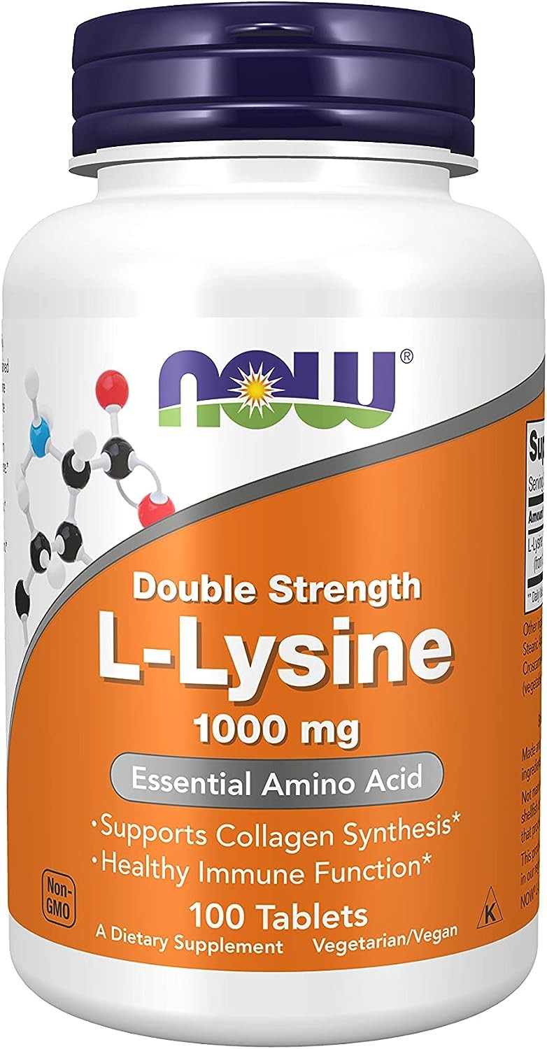 NOW L-Lysine, Double Strength 1000 mg Tablets