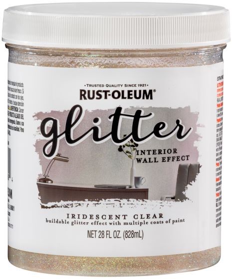 28oz Glitter Iridescent Clear Paint