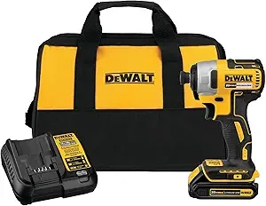 DEWALT 20V MAX Impact Driver Kit, Cordless, Storage Bag, Battery, and Charger Included (DCF787C1)