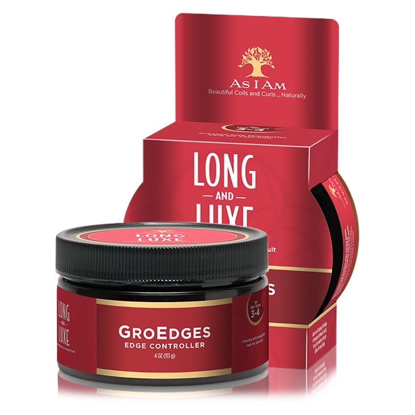 As I Am Long & Luxe Pomegranate & Passion Fruit GroEdges Edge Controller, 4oz