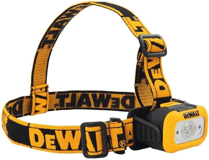 DEWALT Headlamp for Jobsite, 200 Lumen (DWHT81424), Yellow