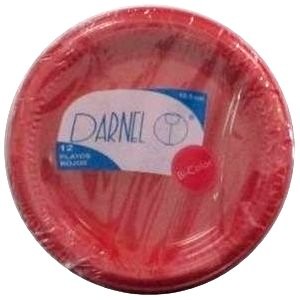 DARNEL PLATES RED 12x9in