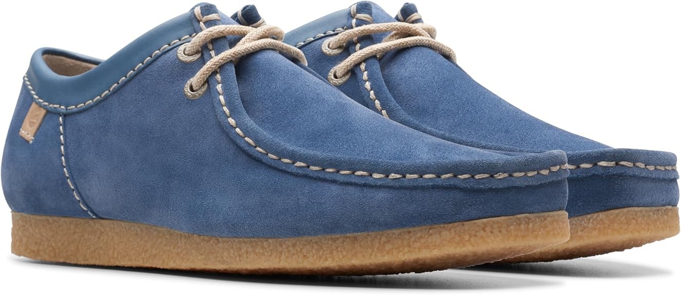 Clarks Men's Shacre Ii Run Shoes Moccasin (Blue Suede)