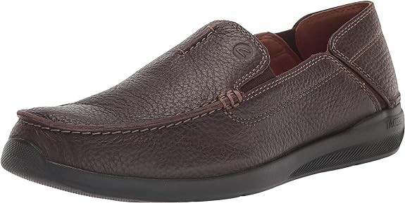 Clarks Mens Gorwin Step :Dark Brown Leather