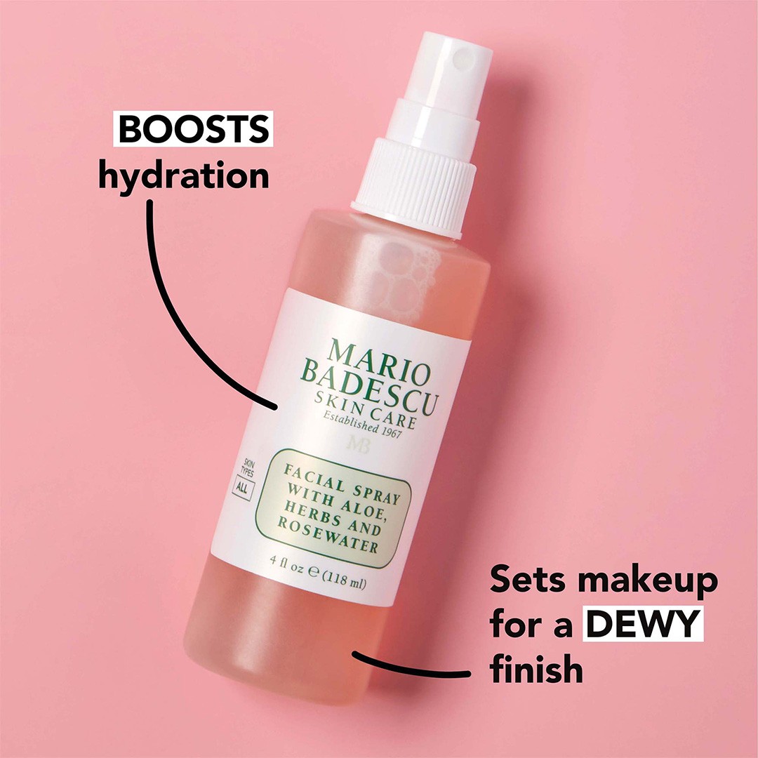 Mario Badescu Skin Care Facial Spray with Aloe, Herbs and Rosewater- 4 oz.