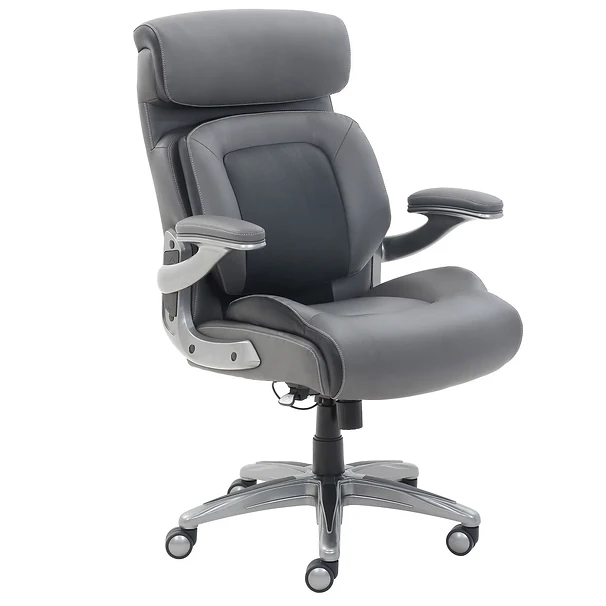 Wellness By Design Articulating Lumbar Support Manager Chair, Bonded Leather