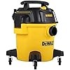 DEWALT DXV05P 5 Gallon Poly Wet/Dry Vac, 4 Peak HP Shop Vacuums with Attachments, Powerful Suction, 1-7/8" Hose, DXV05P, Yellow