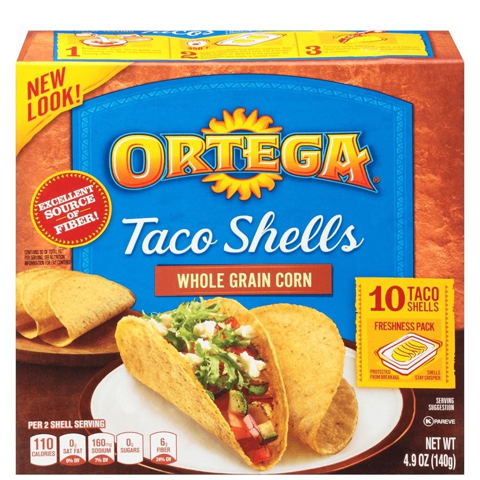 ORTEGA TACO SHELLS WHOLE GRAIN 4.9oz