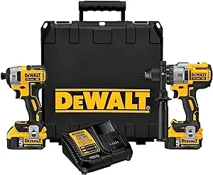 DEWALT 20V MAX Hammer Drill and Impact Driver, Cordless Power Tool Combo Kit with 2 Batteries and Charger (DCK299P2)