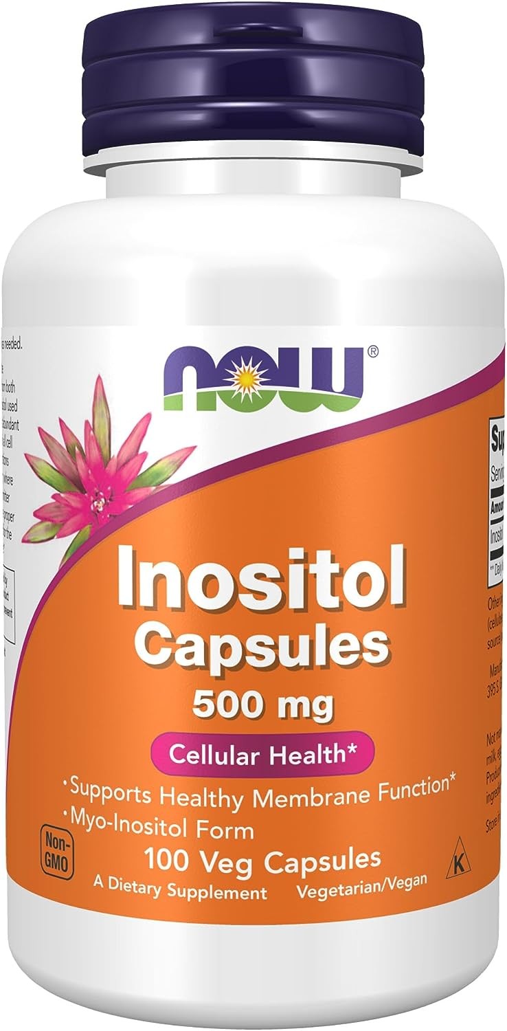 NOW Supplements, Inositol 500 mg, 100 Veg Capsules