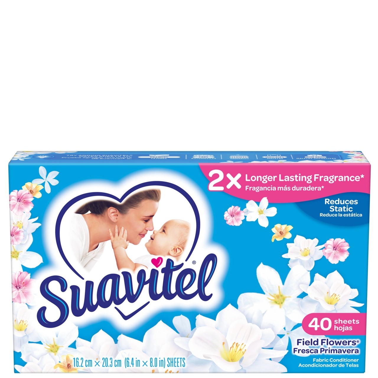 SUAVITEL DRYER SHEETS FIELD FLOWERS 40s