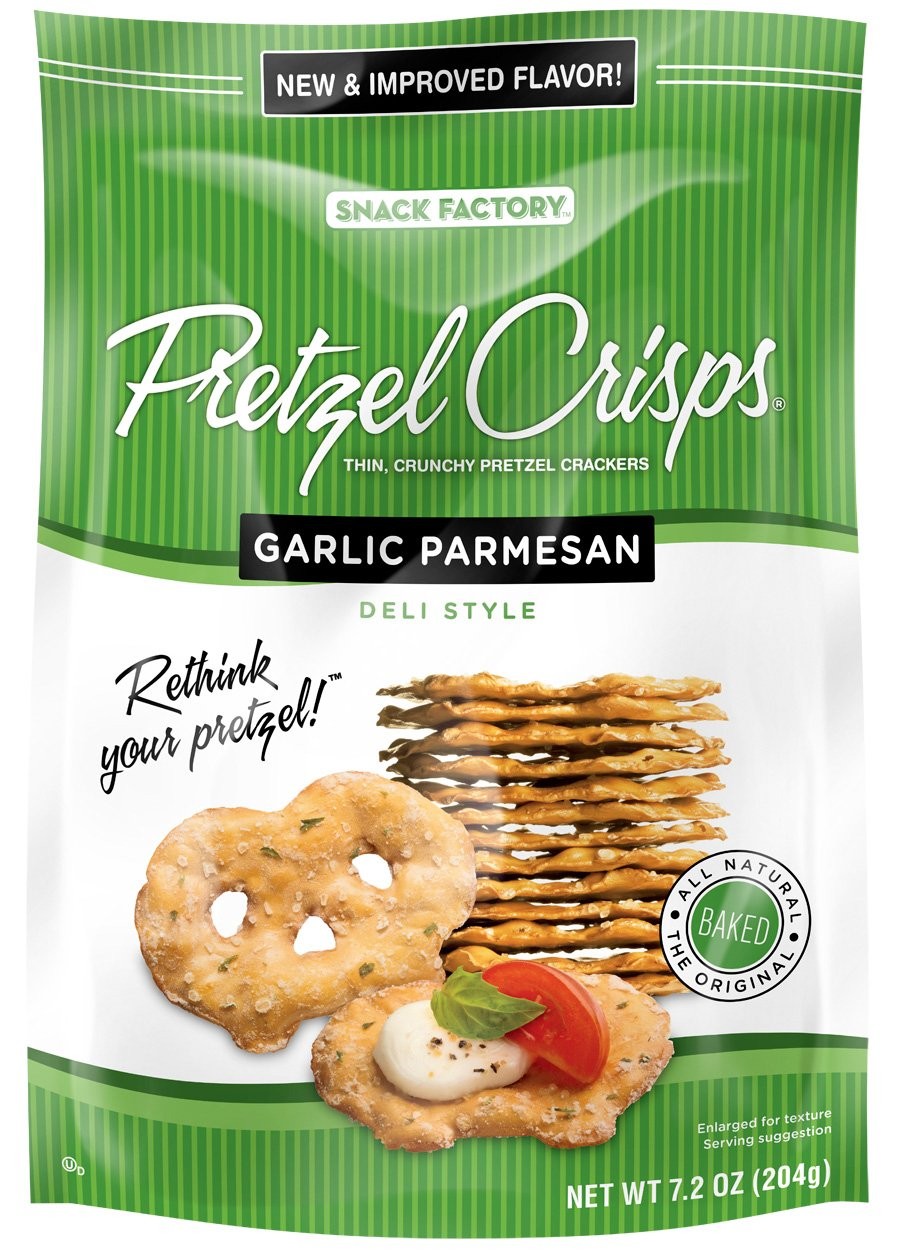 PRETZEL CRISPS GARLIC PARMESAN 7.2oz