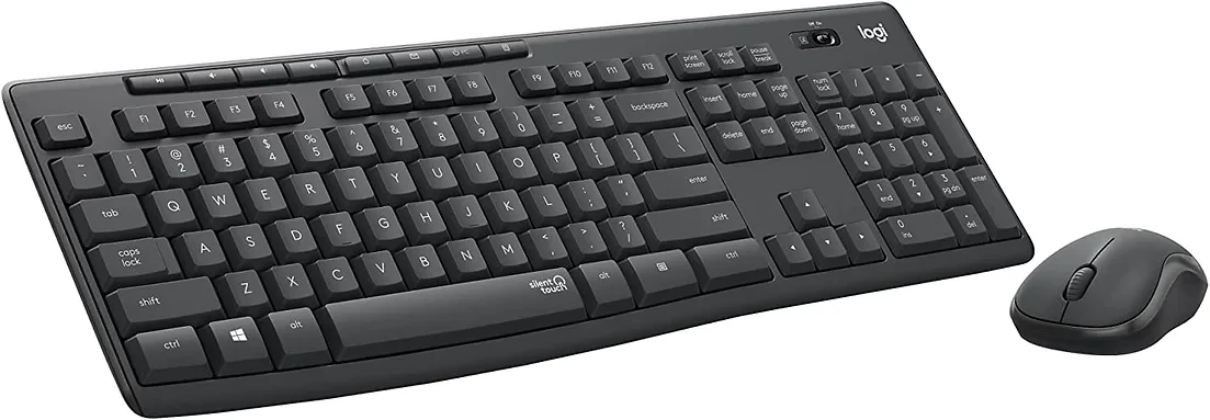 Logitech wireless mouse & keyboard combo with silenttouch