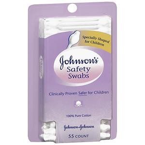 Johnson's Safety Swabs, 55 ct