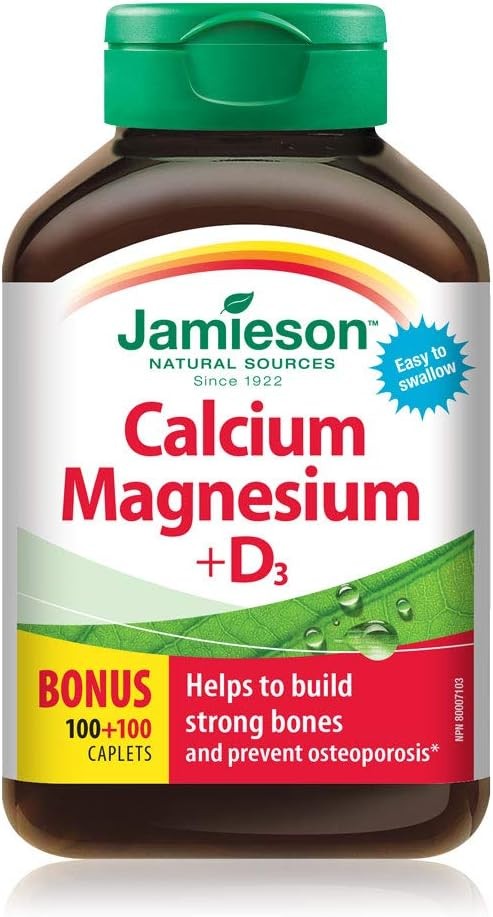 Jamieson Calcium & Magnesium with Vitamin D3, 100 caplets