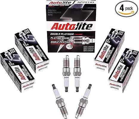 Autolite APP65-4PK Double Platinum Spark Plug, Pack of 4