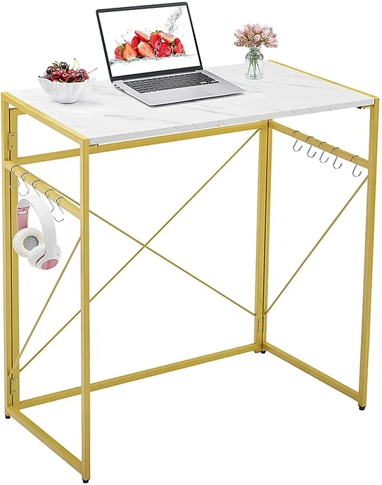 Mr IRONSTONE 31.5” Folding Computer Desk, High Table Standing Desk Workstation