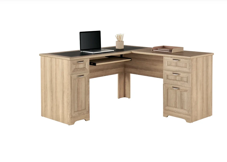 Realspace® Magellan 59"W L-Shaped Desk (Blonde Ash)