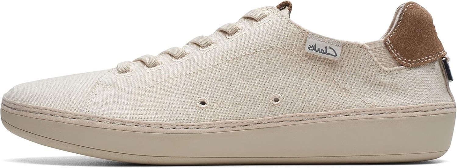 Clarks Mens Higley Lace : Sand Canvas