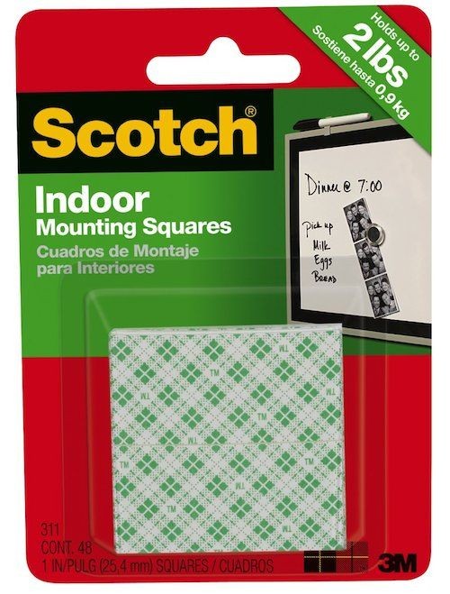 Scotch 3M Indoor Mounting Squares, 1 Inch