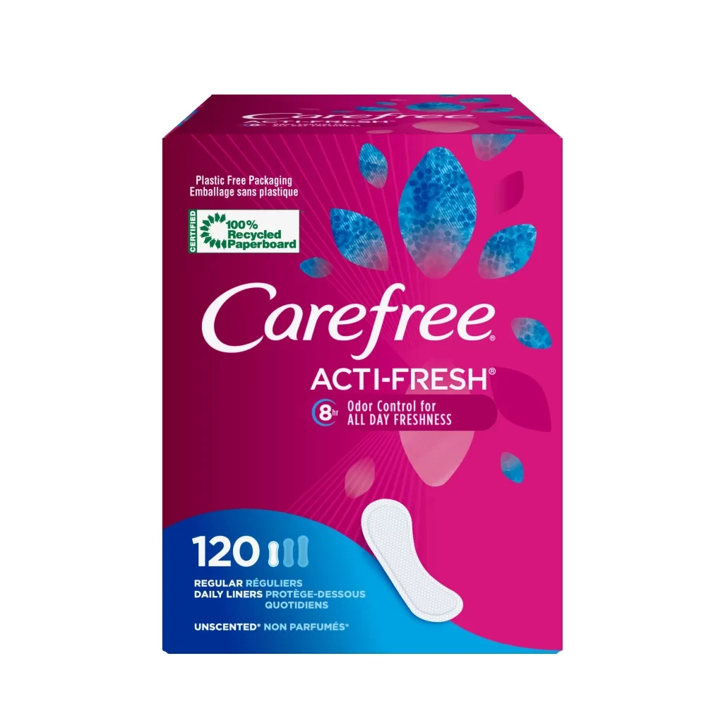 CAREFREE ACTI- FRESH REGULAR UNSCENTED PANTYLINERS 120’S