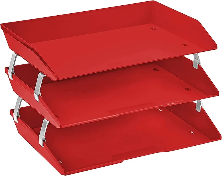 Acrimet 3Teir Desk Tray Red